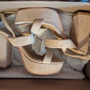 Chic Beige Platform Heels